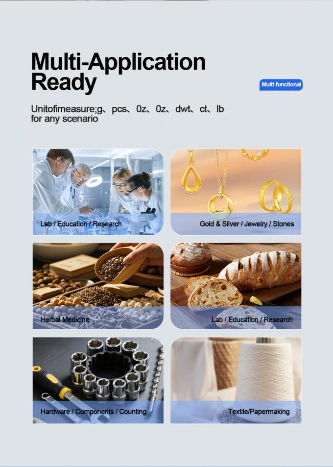 Wysokiej precyzji cyfrowy elektroniczny bilans do biżuterii, zi&oacute;ł i sprzętu    0.01g/0.1g Dokładność 2