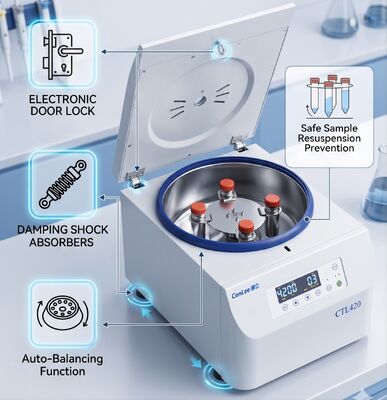 Cenlee Durable 304 Stainless Steel Body Horizontal Centrifuge CTL420 4200RPM 2200xg for CGF PRF Orthopedic Treatment Hair Growth